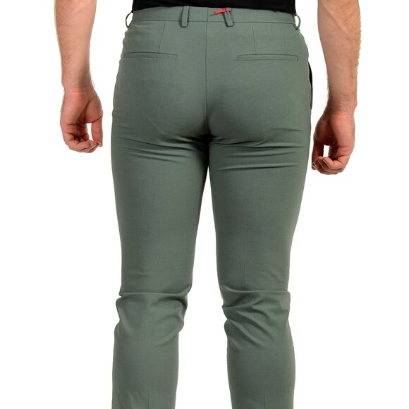 Hugo Boss Men's "Hesten232X" Extra Slim Fit Sage Wool Dress Pants US 32R IT 48 - Picture 3 of 5